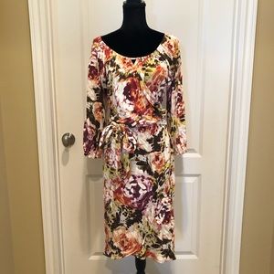 Escada silk wrap front dress size 40 (US 10)